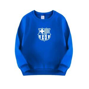 Logo FC Barcelona kids' sweatshirts Unisex blue and white